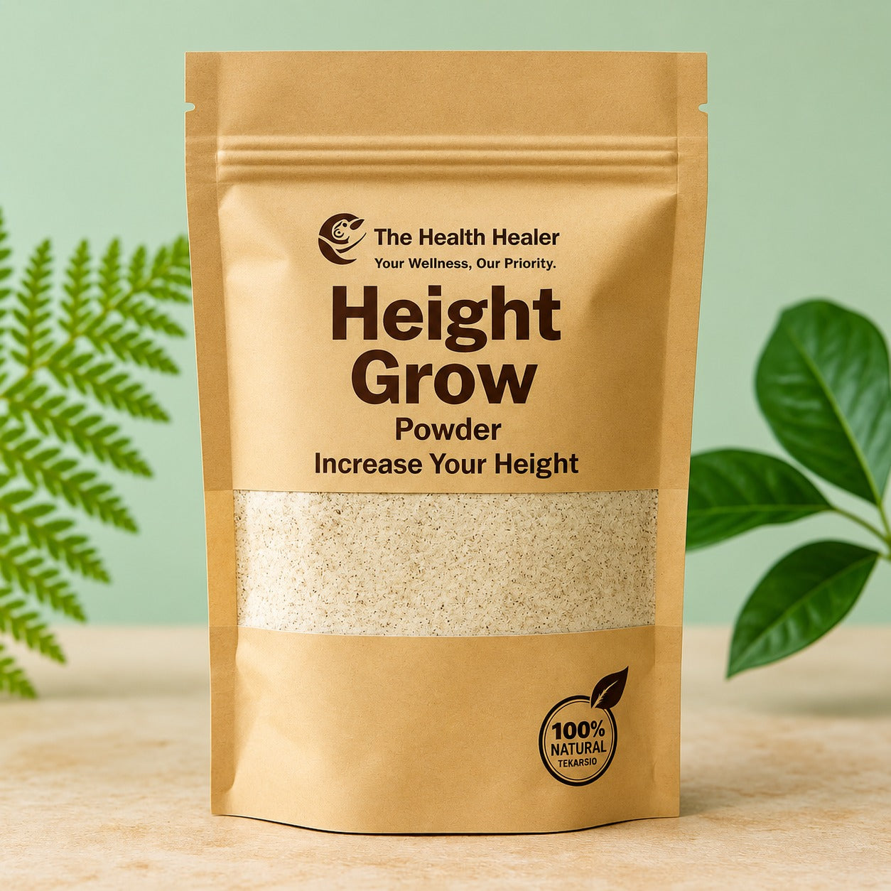 The Health Healer Height Grow Powder Natural Height Increase Supplement For Daily Growth And Wellness - 50g