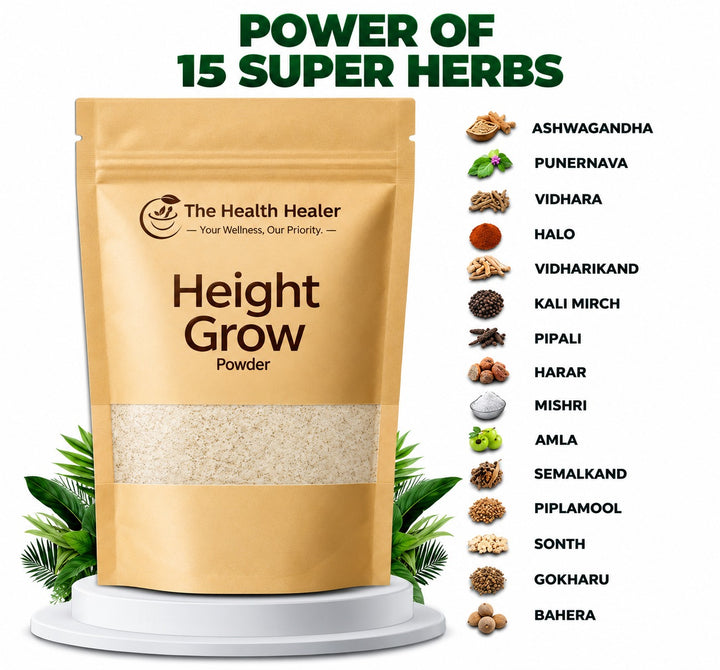 The Health Healer Height Grow Powder Natural Height Increase Supplement For Daily Growth And Wellness - 50g